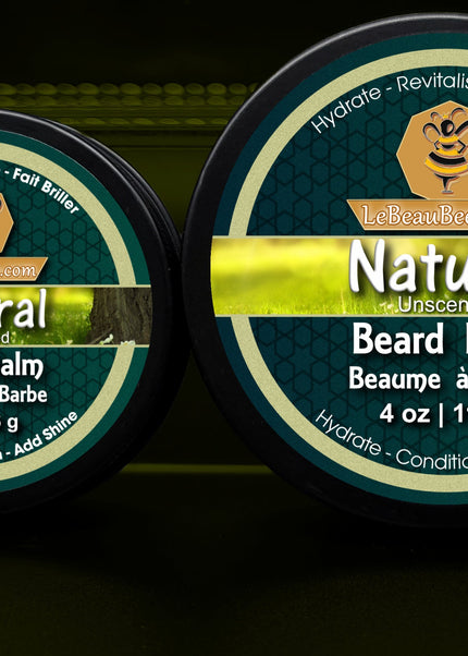 Baume à barbe - Naturel non parfumé - 4oz / 2oz