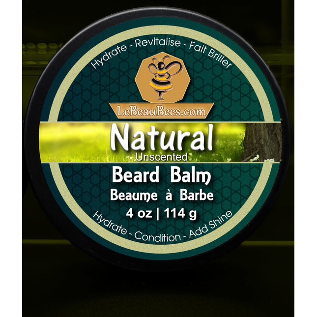 Baume à barbe - Naturel non parfumé - 4oz / 2oz