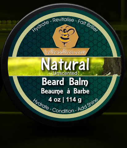Baume à barbe - Naturel non parfumé - 4oz / 2oz