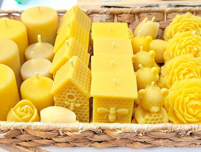 <h5>Amazing collection of Candles</h5><h4>Check out our new collection of 100% pure beeswax candles. </h4><p>Each design features a charming bees theme that brings warmth and character to any room. </p><p>Experience the delightful natural fragrance and cozy glow that makes every moment feel special.</p>