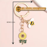 Bee Sunflower - Key chain