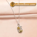 Infinity Love Bee & Flower Pendant Sweet Necklace