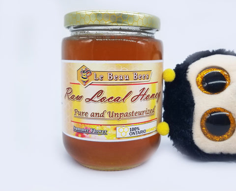 Honey Jar 500g - Pure Local Unpasteurized - LE BEAU BEES