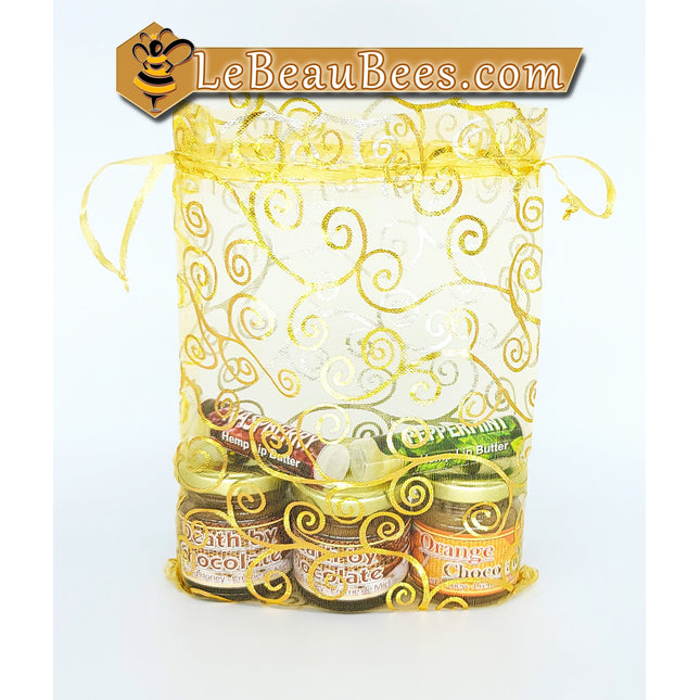 Small Gift Bag A - 3 small Creamed Honey + 2 Lip Balms