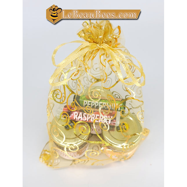 Small Gift Bag A - 3 small Creamed Honey + 2 Lip Balms